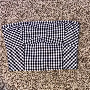 plaid crop top